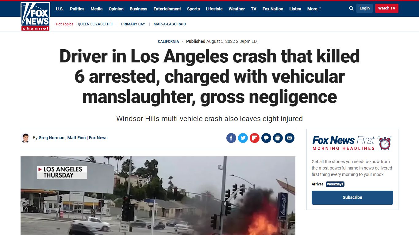 Driver in Los Angeles crash that killed 6 arrested, charged with ...