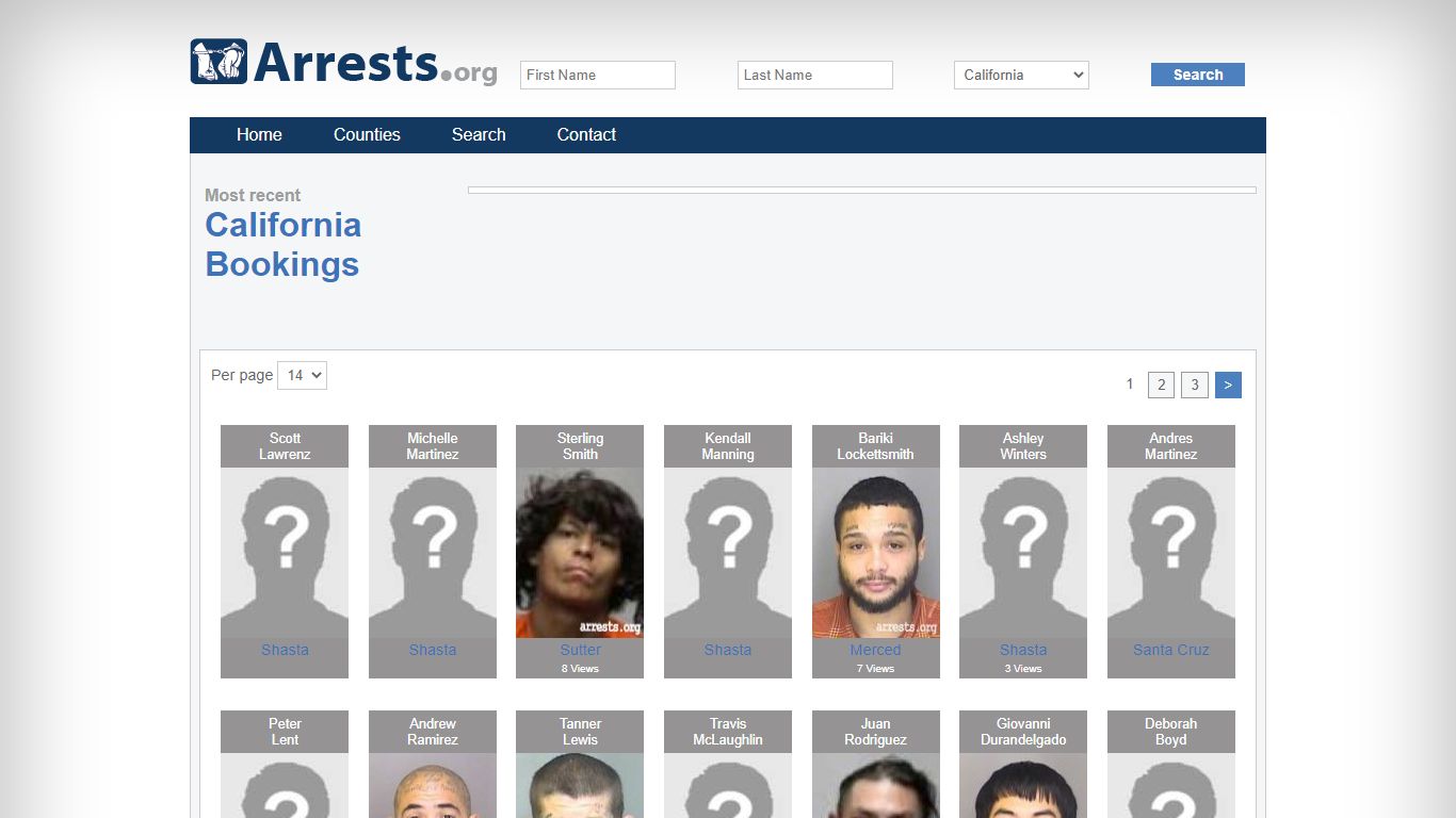 California Arrests and Inmate Search